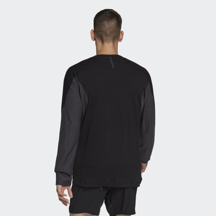 Camiseta De Manga Longa Preta Para Treino De Bem-estar Adidas