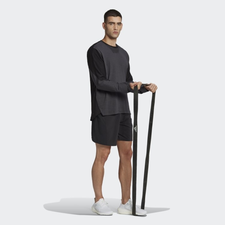 Camiseta De Manga Longa Preta Para Treino De Bem-estar Adidas