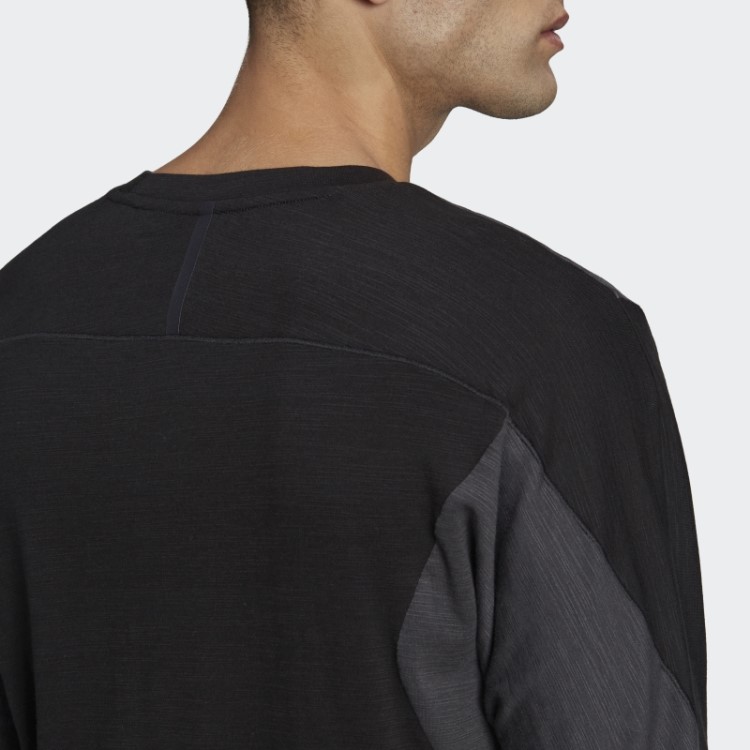 Camiseta De Manga Longa Preta Para Treino De Bem-estar Adidas