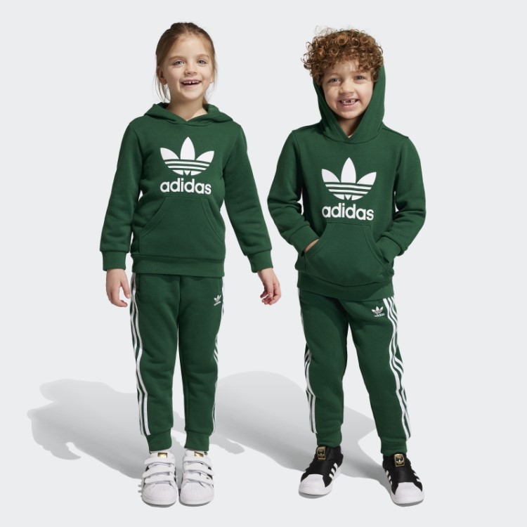 Conjunto De Moletom Adicolor Verde Escuro Adidas