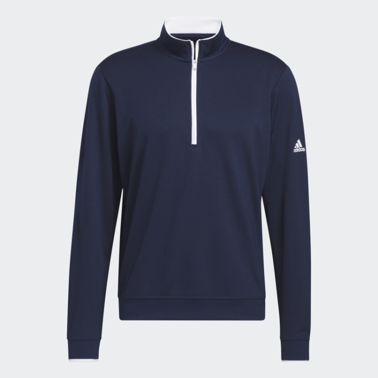 Pulôver Azul Marinho Adidas Com Zíper