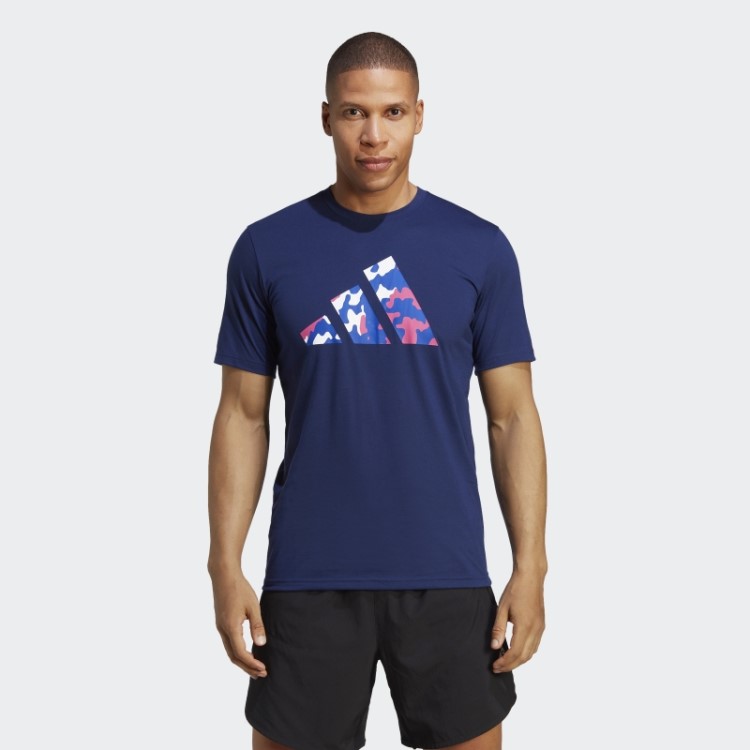 Camiseta De Treino Com Logo Sazonal Train Essentials Azul Escuro Adidas