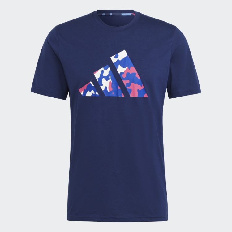 Camiseta De Treino Com Logo Sazonal Train Essentials Azul Escuro Adidas