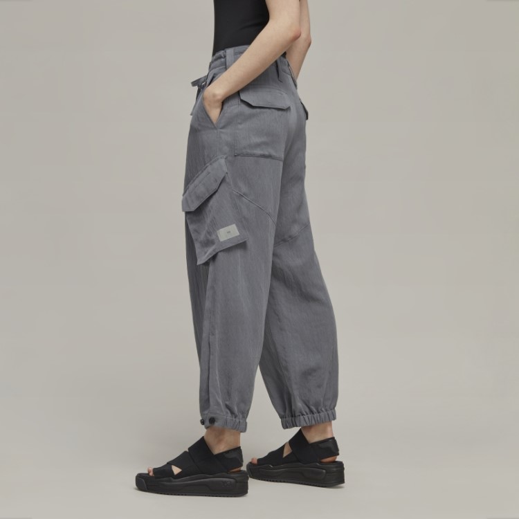 Y-3 Calça Cargo Sarja Crinkle Adidas