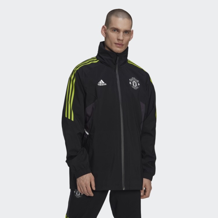 Adidas Manchester United Condivo 22 Jaqueta De Chuva Preta