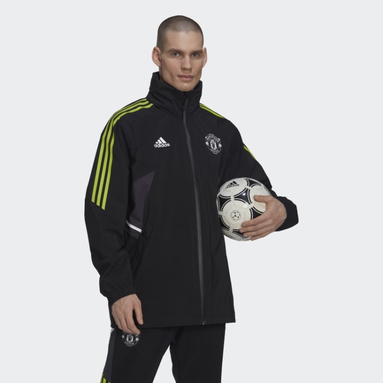 Adidas Manchester United Condivo 22 Jaqueta De Chuva Preta