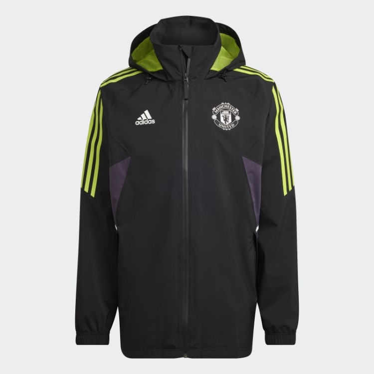 Adidas Manchester United Condivo 22 Jaqueta De Chuva Preta