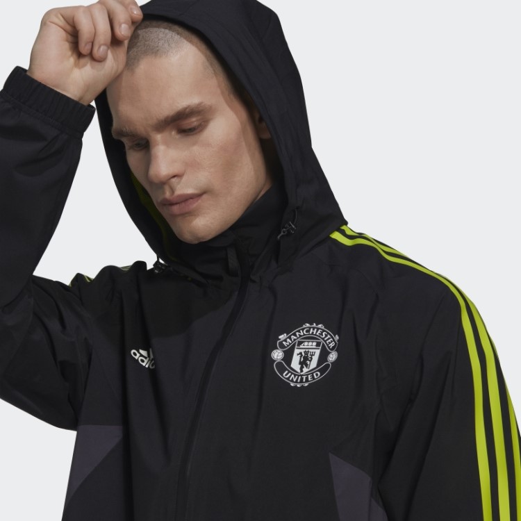 Adidas Manchester United Condivo 22 Jaqueta De Chuva Preta