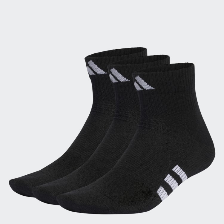 Meias Performance Light Cano Médio 3 Pares Adidas Preto