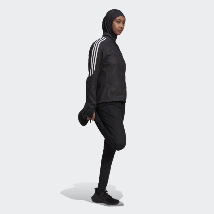 Adidas Run Icons 3 Listras Esporte Hijab Preto