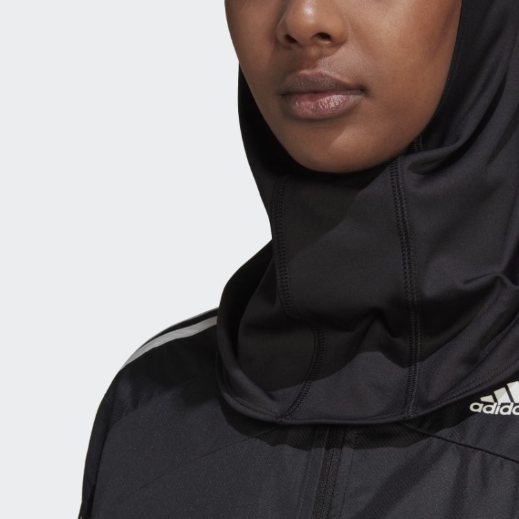 Adidas Black Run Icons 3 Listras Esporte Hijab