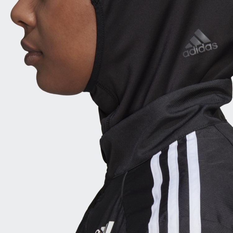 Adidas Black Run Icons 3 Listras Esporte Hijab