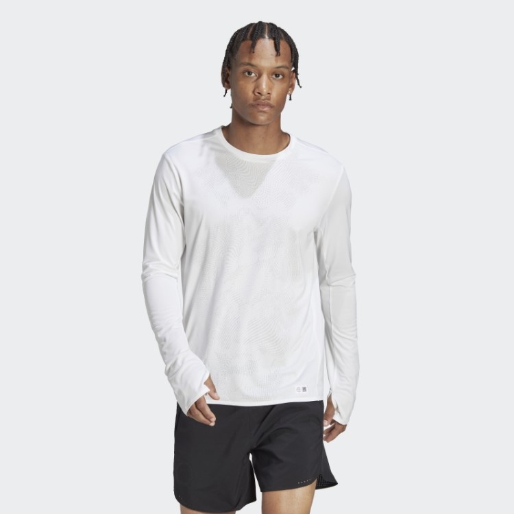 Camiseta Branca De Manga Longa Adidas Feita Para Ser Refeita