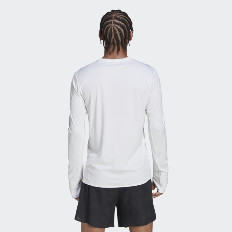 Camiseta Branca De Manga Longa Adidas Feita Para Ser Refeita