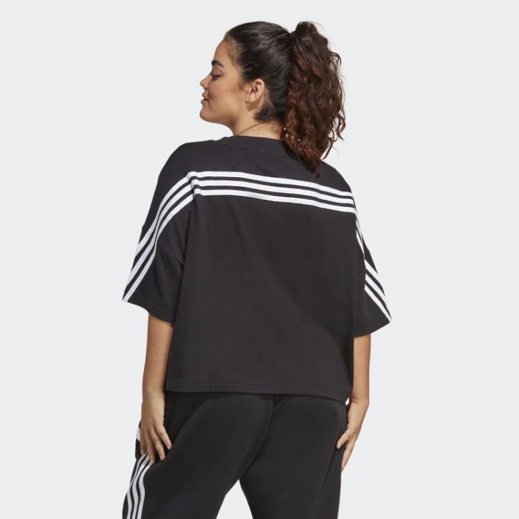 Future Icons Camiseta Com As Três Listras (tamanho Grande) Adidas Preta