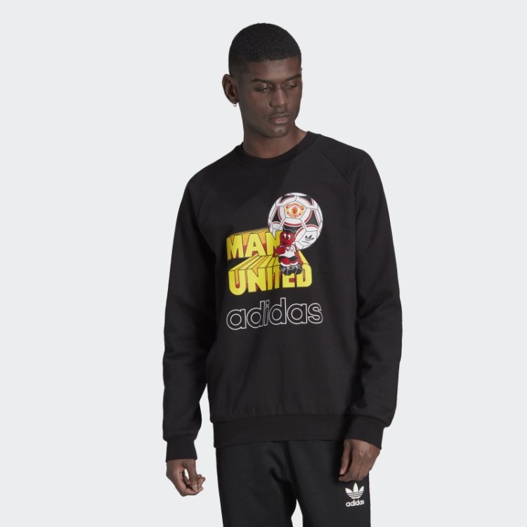 Adidas Manchester United Moletom Preto Estampado