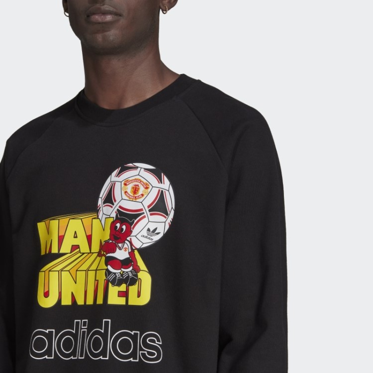 Adidas Manchester United Moletom Preto Estampado