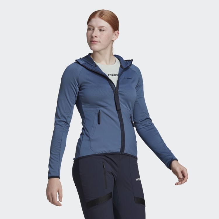 Adidas Steel Terrex Tech Flooce Jaqueta Leve Para Caminhada Com Capuz