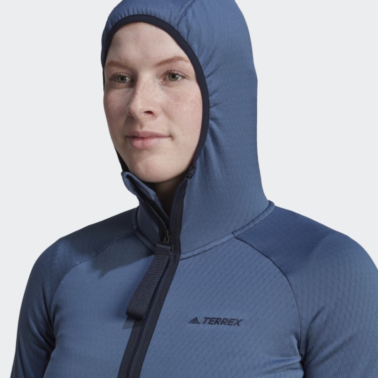 Adidas Steel Terrex Tech Flooce Jaqueta Leve Para Caminhada Com Capuz
