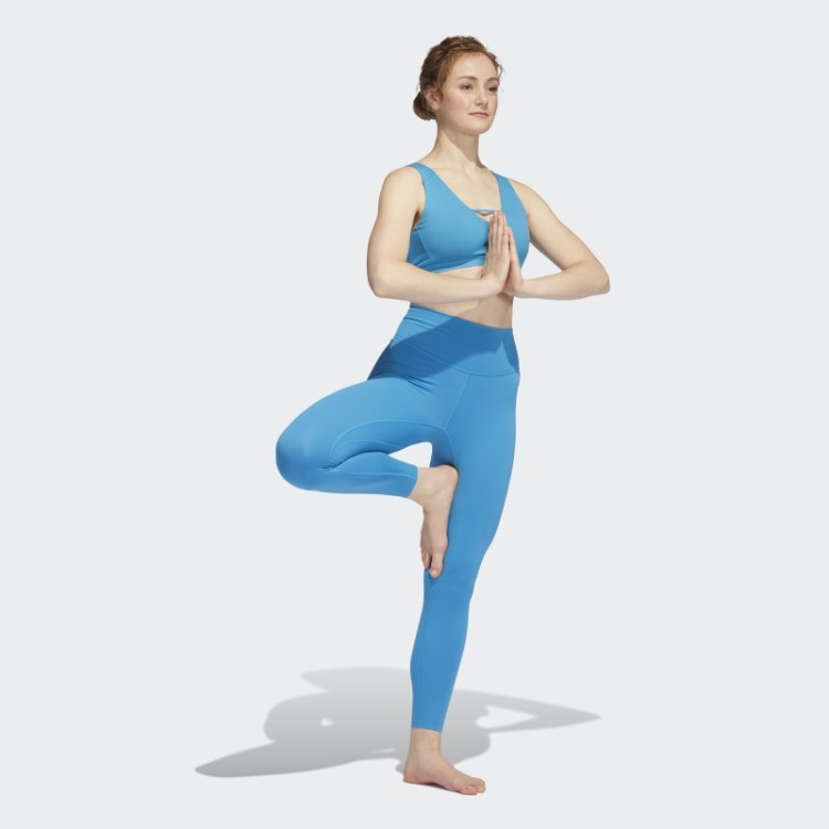 Leggings Adidas Yoga Luxe Studio 7/8 Craft Azul Quente