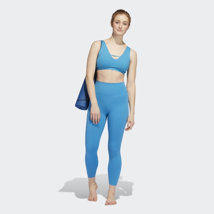 Leggings Adidas Yoga Luxe Studio 7/8 Craft Azul Quente
