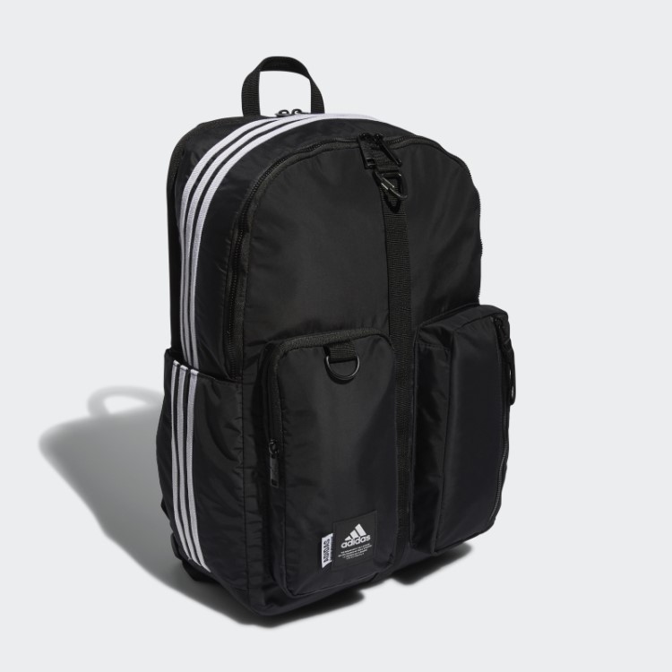 Adidas Icônica Mochila Com As Três Listras Preta
