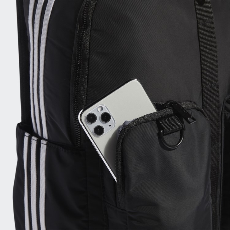 Adidas Icônica Mochila Com As Três Listras Preta