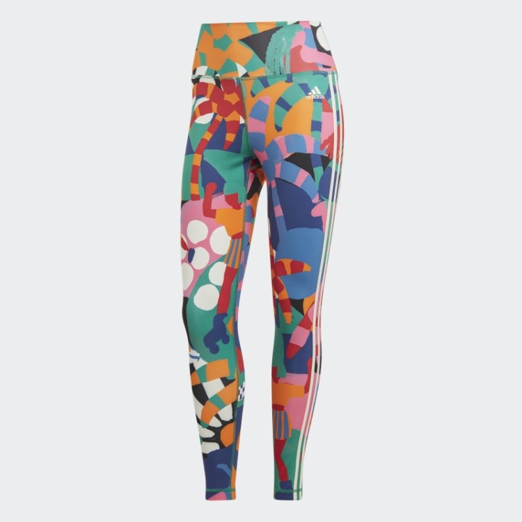 Meia-calça Adidas X Farm Rio 7/8 Ousada Verde Fashion