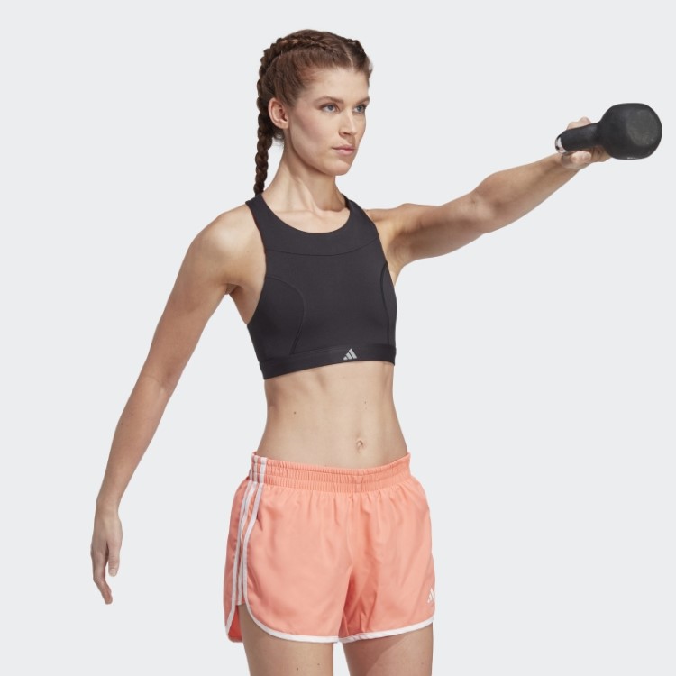 Sutiã De Corrida Preto Adidas De Suporte Médio
