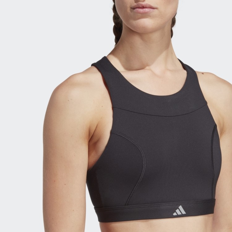 Sutiã De Corrida De Suporte Médio Adidas Preto
