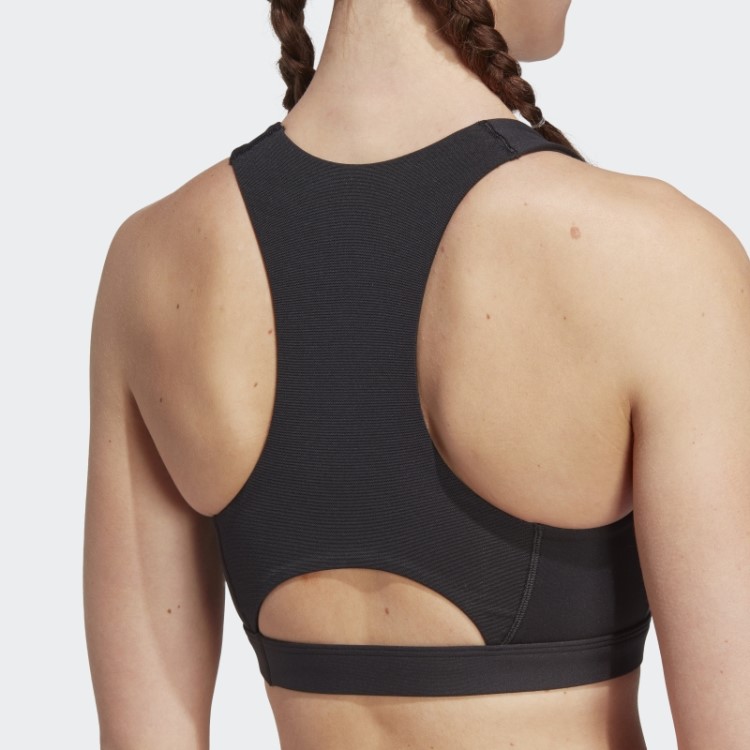 Sutiã De Corrida De Suporte Médio Adidas Preto