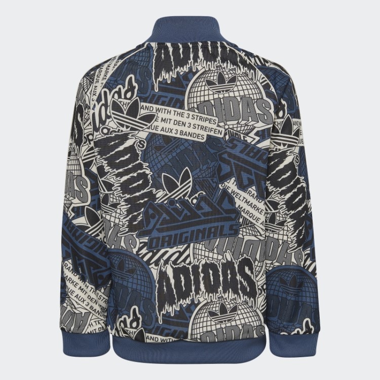 Adidas Macacão Branco Com Estampa Allover