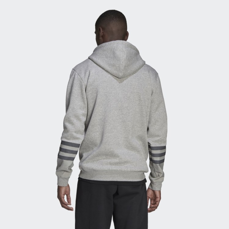 Moletom Com Capuz De Lã Adidas Sprt Cinza Médio