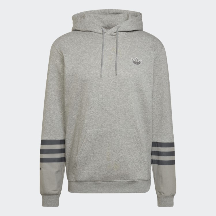Moletom Com Capuz De Lã Adidas Sprt Cinza Médio