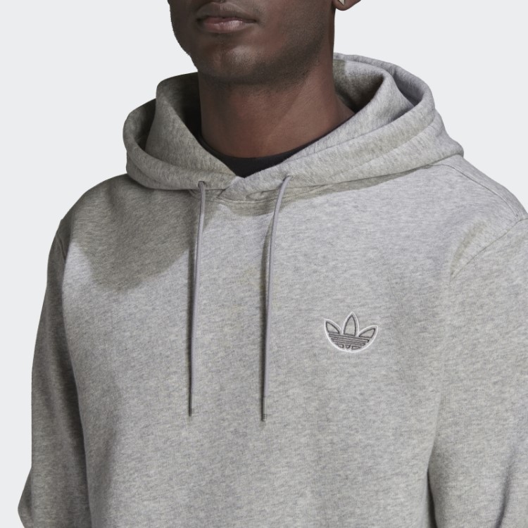 Moletom Com Capuz De Lã Adidas Sprt Cinza Médio