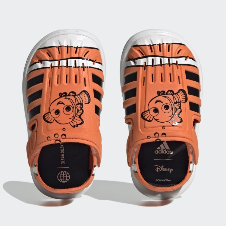 Adidas Branca Encontrando Nemo Sandálias De Verão Fechadas Elegantes