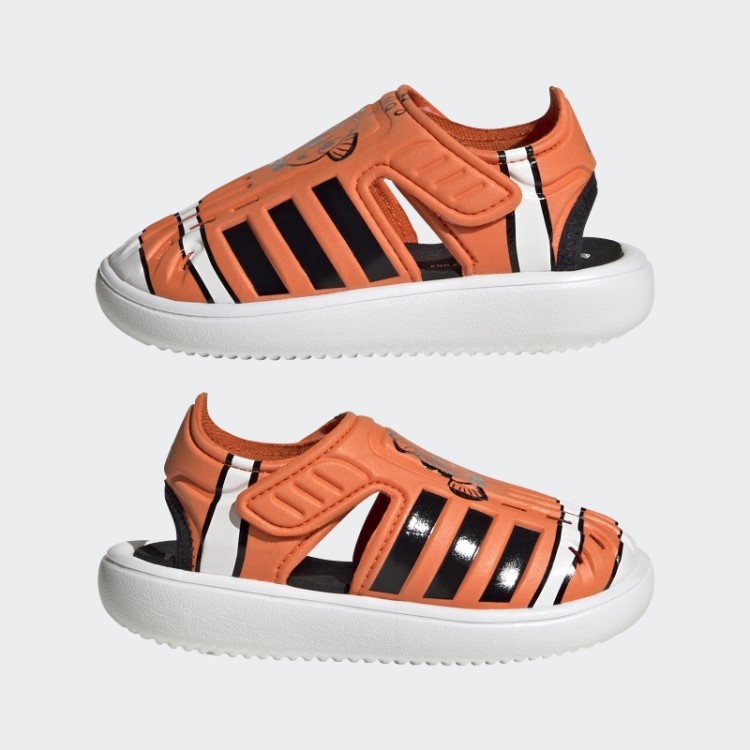 Adidas Branca Encontrando Nemo Sandálias De Verão Fechadas Elegantes