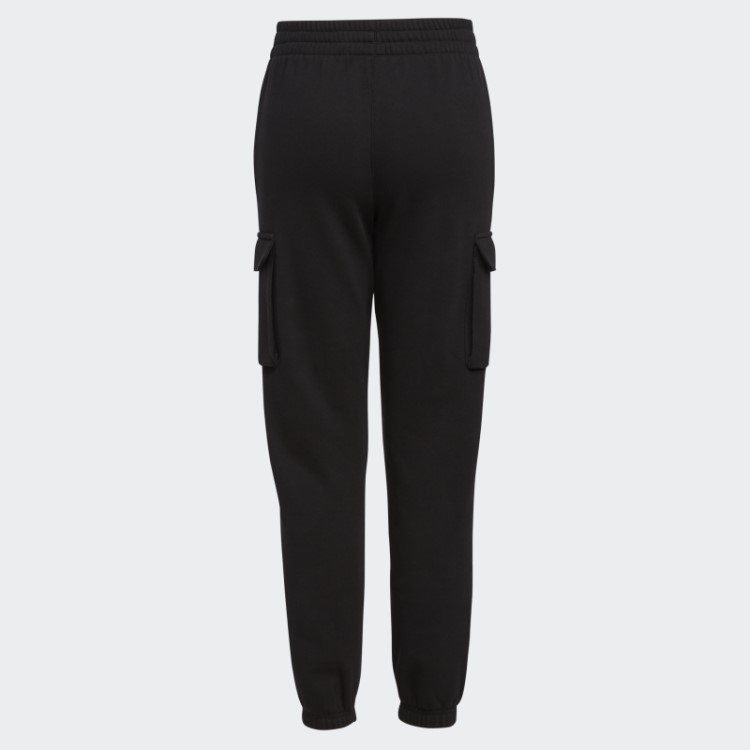 Jogger Preto Adidas Com As Três Listras De Lã Cargo