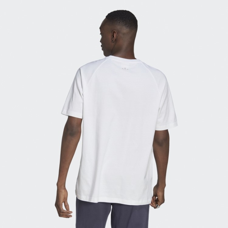 Camiseta Branca Com Bordado Adidas