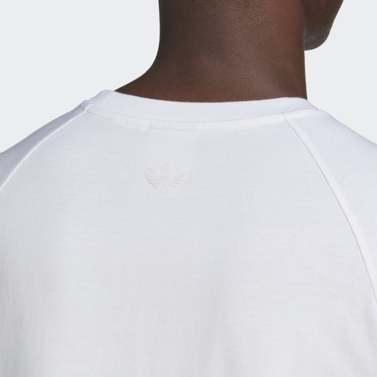 Camiseta Branca Com Bordado Adidas