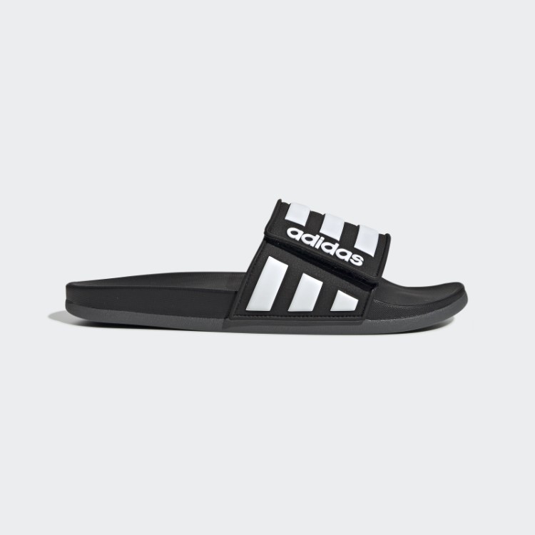 Chinelos Ajustáveis ​​pretos Adidas Adilette Comfort