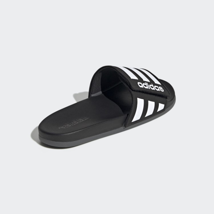 Chinelos Ajustáveis ​​pretos Adidas Adilette Comfort