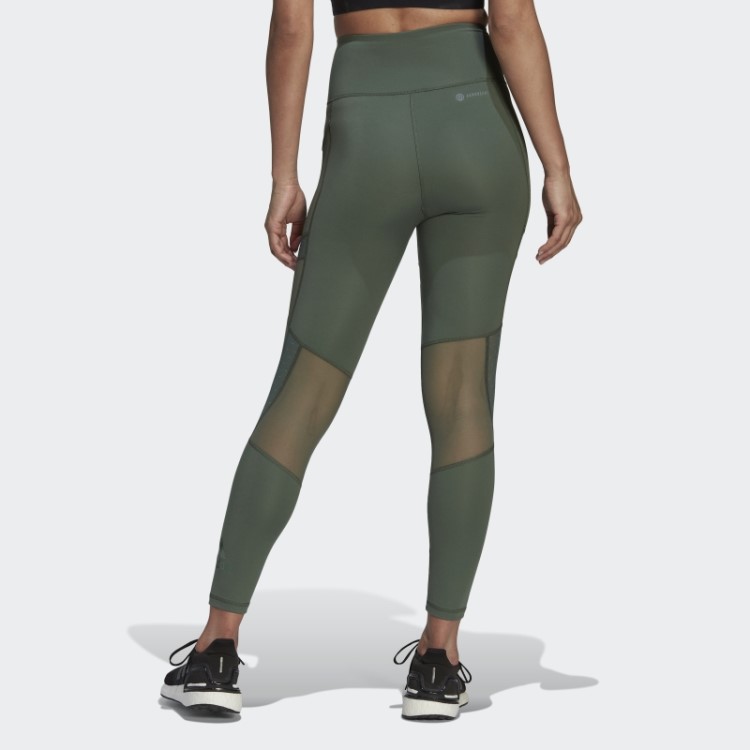 Legging Cintura Alta Adidas Circuito Malha 7/8 Hot Green Oxide