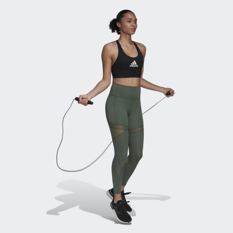 Legging Cintura Alta Adidas Circuito Malha 7/8 Hot Green Oxide