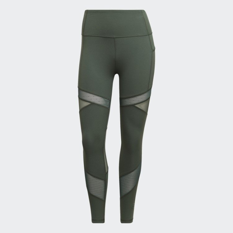 Legging Cintura Alta Adidas Circuito Malha 7/8 Hot Green Oxide