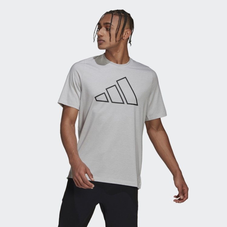Train Icons Camiseta De Treino Com 3 Barras Adidas Cinza