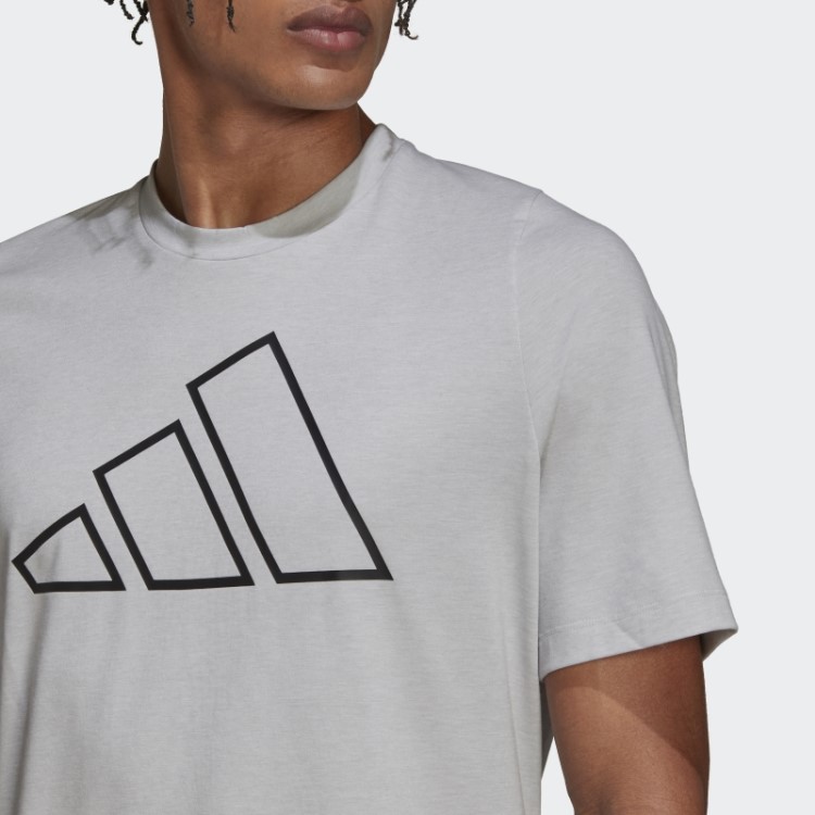 Train Icons Camiseta De Treino Com 3 Barras Adidas Cinza