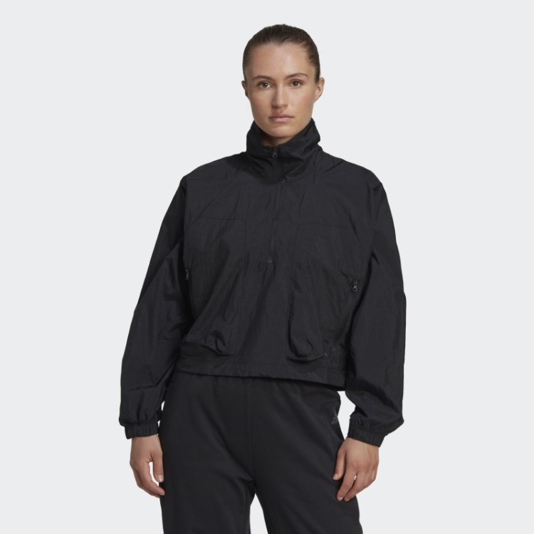 Adidas X-city Jaqueta De Tecido Meio Zíper Preto