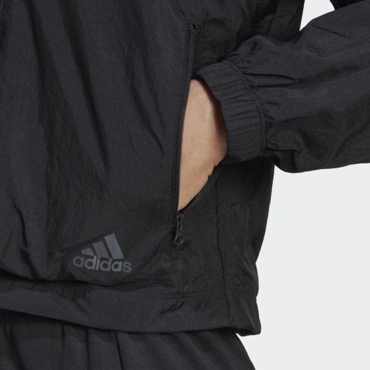 Adidas X-city Jaqueta De Tecido Meio Zíper Preto
