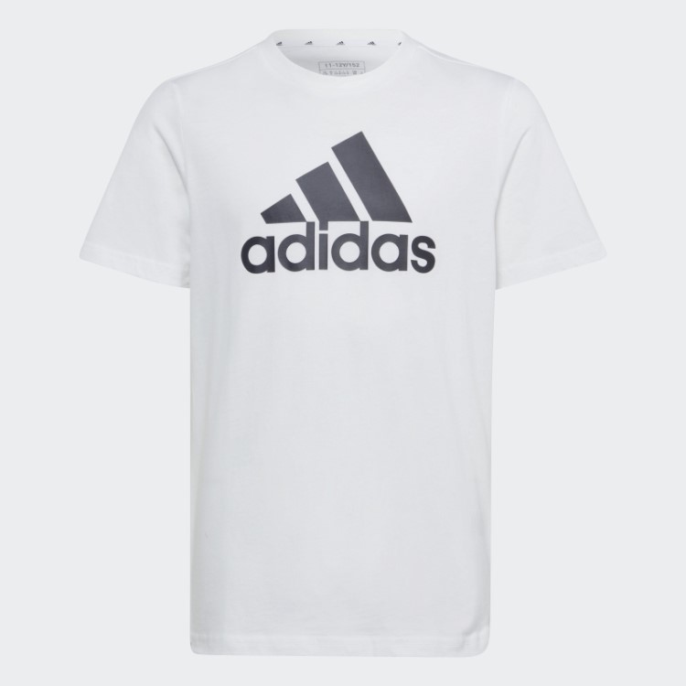 Adidas Essentials Camiseta De Algodão Com Logo Grande Branca